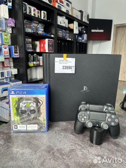 Sony playstation 4 PS4 Pro 7108b 1tb с играми