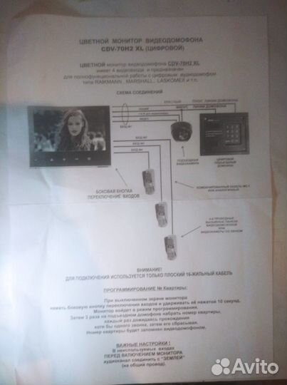 Монитор для домофона