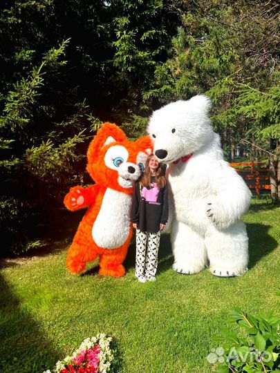 Белый мишка, Лисёнок поздравление