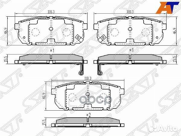 Колодки тормозные зад KIA sorento 02-06