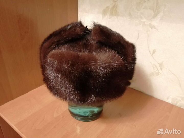 Норковая шапка мужская ушанка