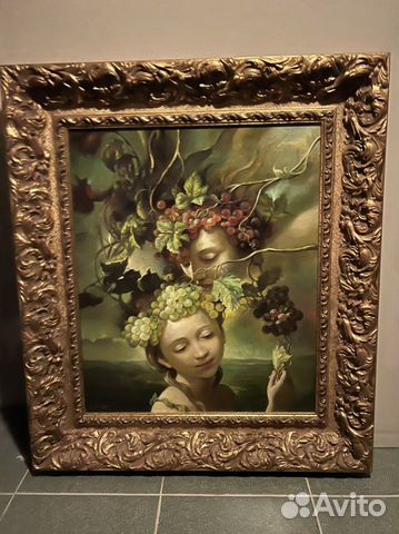 Картина с багетом Елена Флёрова - поцелуй