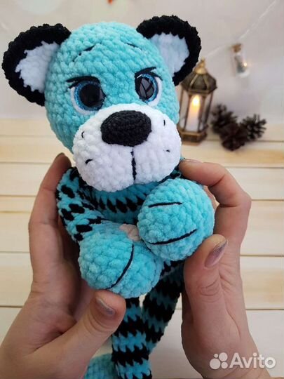 Плюшевый голубой Тигр, мягкая игрушка Тигрёнка