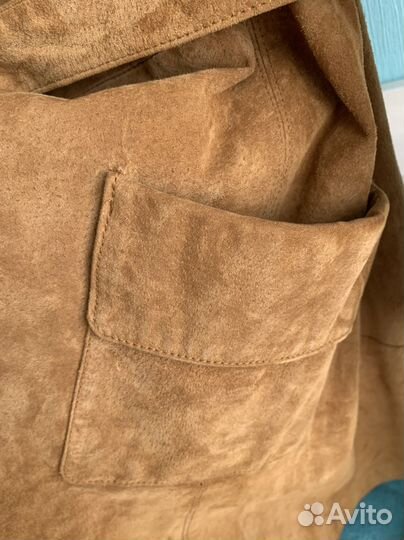 Плащ из натуральной замши xs