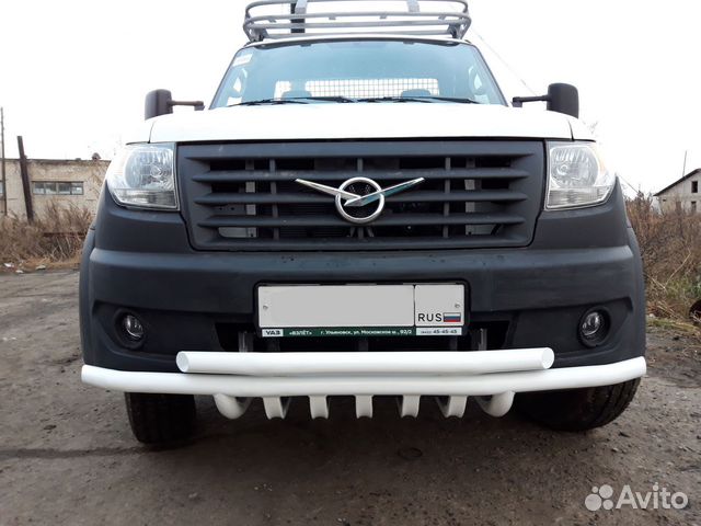 Двойная дуга переднего бампера с защитой тяг УАЗ