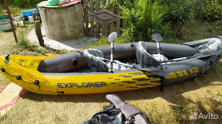 Надувная лодка каяк Explorer k2 intex