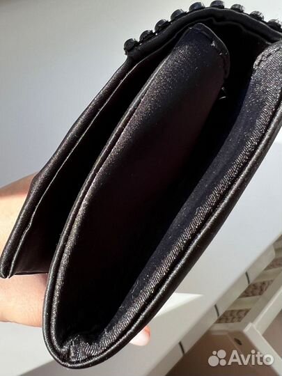 Клатч чёрный со стразами новый сумка