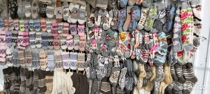 Шерстяные пуховые носки,варежки, пояса, наколенник