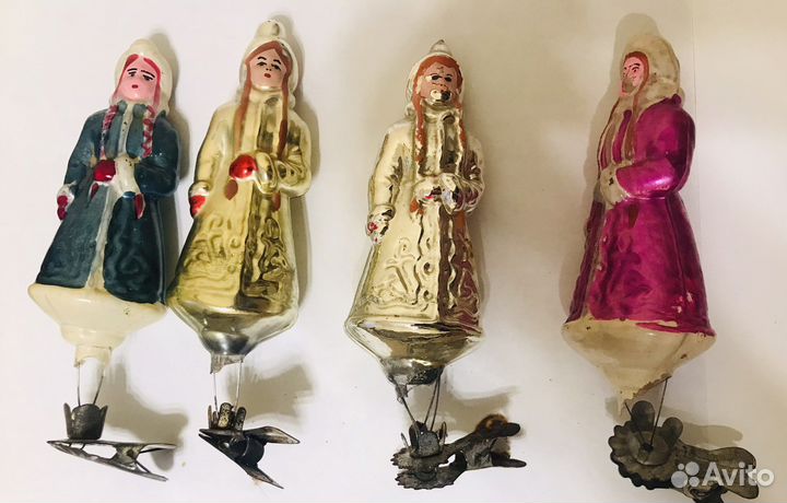 Снегурочка елочная игрушка на прищепке СССР