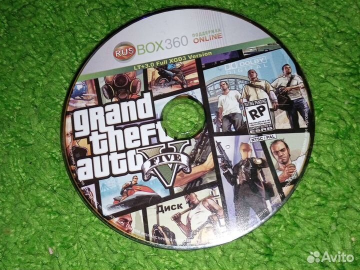 Диск на Xbox 360 гта5 рп