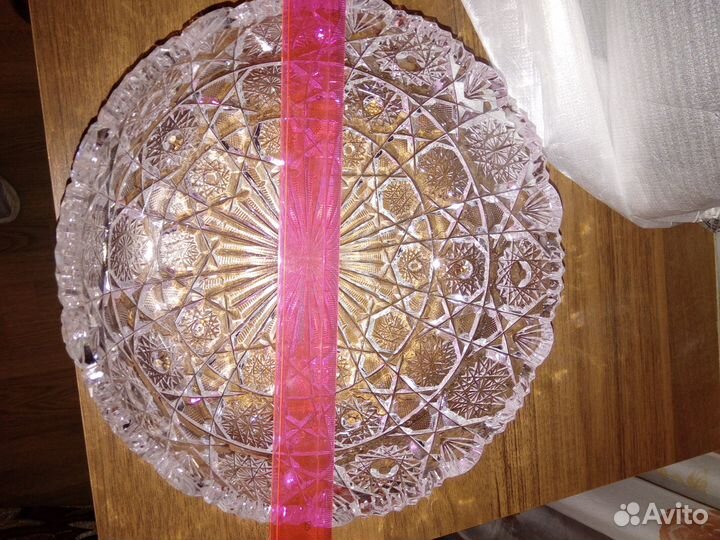 Ваза конфетница СССР хрустальная