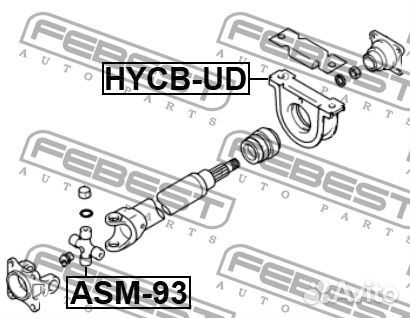 Подшипник подвесной карданного вала hyundai hd45 / hd65 04