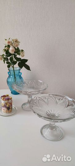 Ваза для фруктов стекло СССР