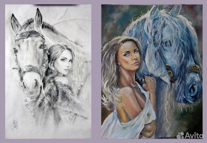 Портрет на заказ по фото. Необычный подарок