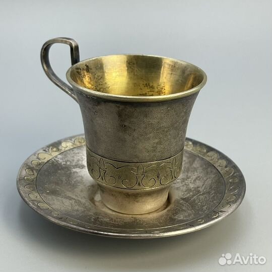 Кофейная чашка мельхиор СССР