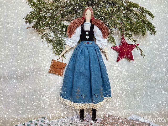 Кукла ручной работы из текстиля