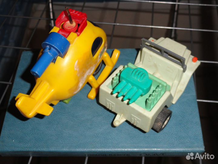 Военная машинка и вертолёт, СССР, 2шт, на запчасти