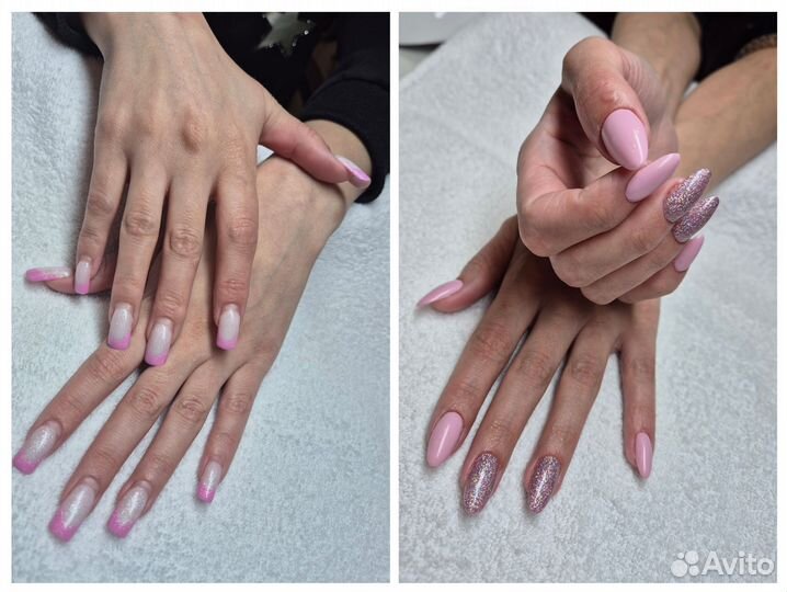 Модель на маникюр, наращивание и педикюр