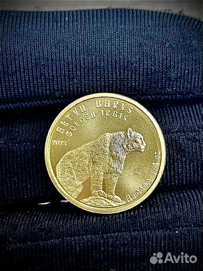 Золотая монета Казахстана Барс 7,78г 2023г