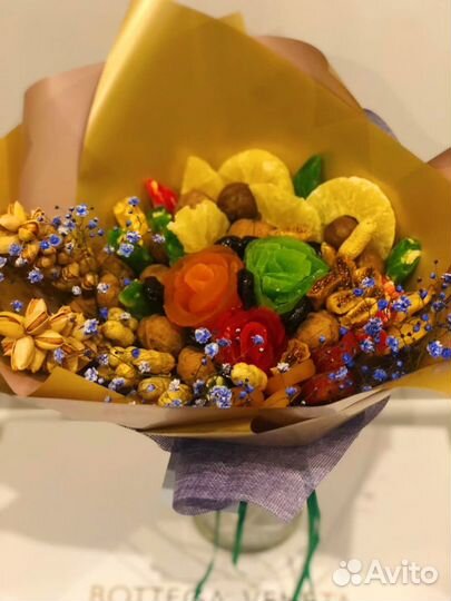 Съедобные букеты из сухофруктов, ореховые букеты