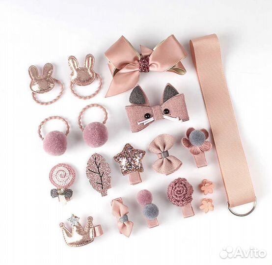 Резинки заколки разные наборы