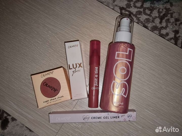 Colourpop румяна, блеск, помада, карандаш, масло