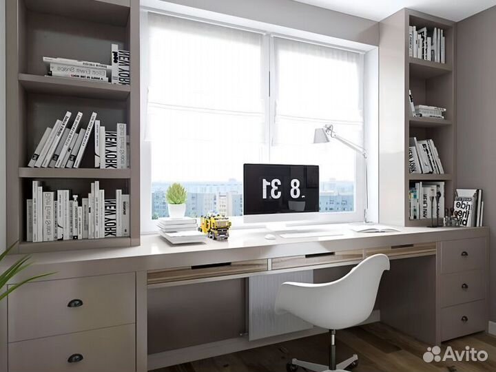 Рабочая зона для школьника у окна в рассрочку