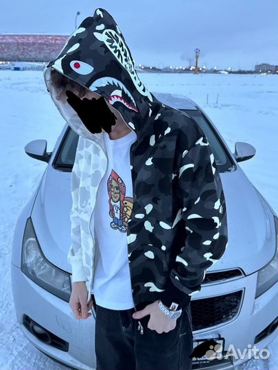 Full Zip-hoodie Bape Shark