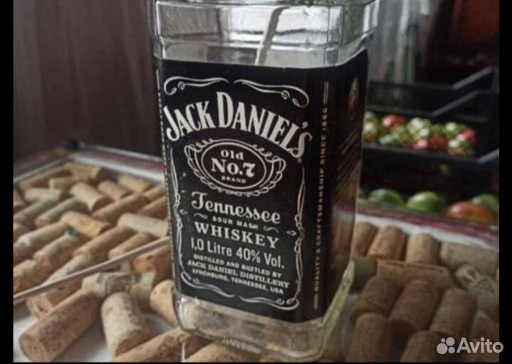 Настольная лампа из бутылки светильник Винтаж