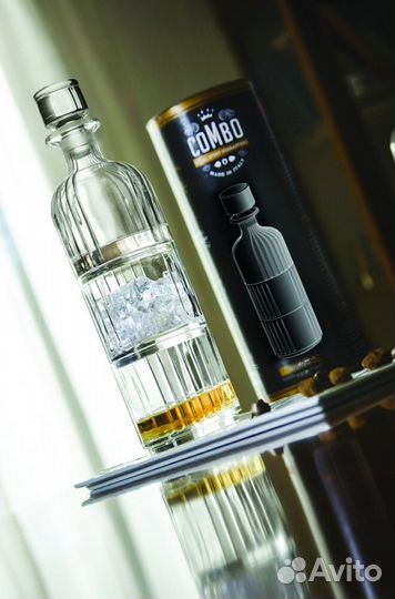 Графин и два стакана для виски. Италия. Хрусталь