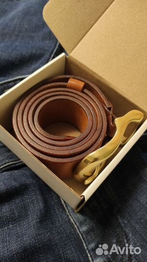 Ремень кожаный ручной работы