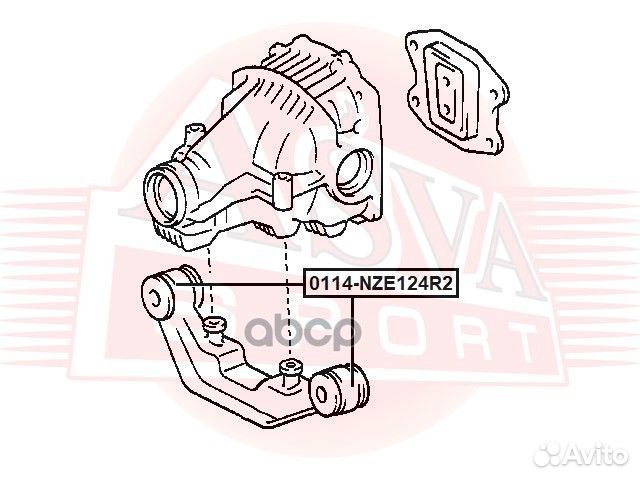 Сайлентблок подушки дифференциала 0114-NZE124R2