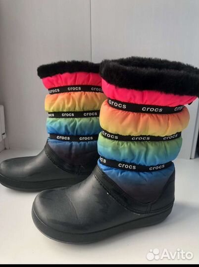 Crocs сапоги для девочки р.w5 (21-22cm)