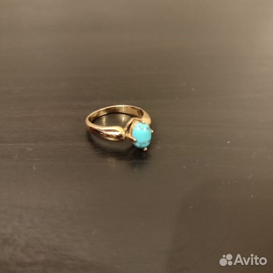 Кольцо с покрытием золото