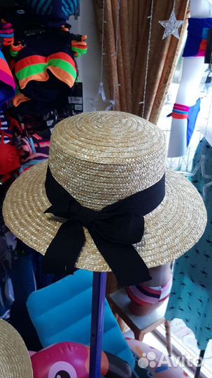 Шляпа женская соломенная