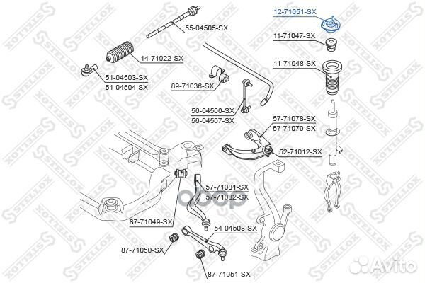 12-71051-SX опора амортизатора переднего Mazda