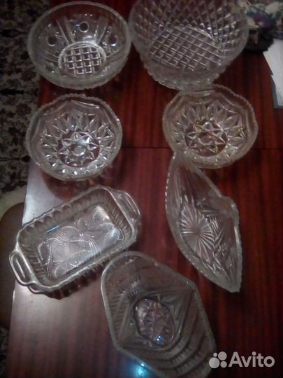 Посуда- тарелки. Хрусталь