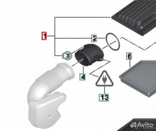 Расходомер воздушный (дмрв) BMW X5 E70