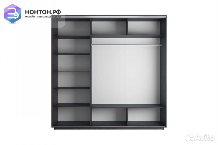 Шкаф-купе 3-х дверный Нонтон фото №1008 / венге