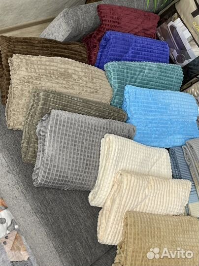 Море пледов, бамбук, травка, кубик, хлопок