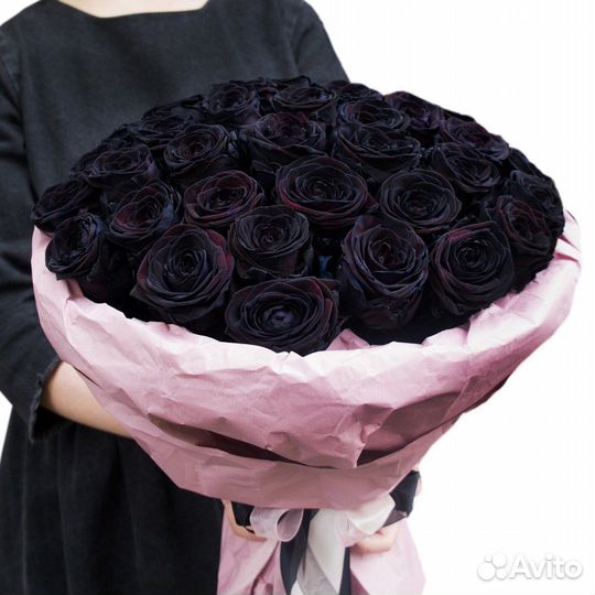 Букет чёрных роз 25,35,51