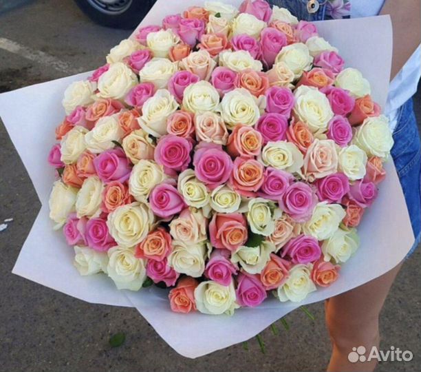 Розы микс с доставкой 25 51 101
