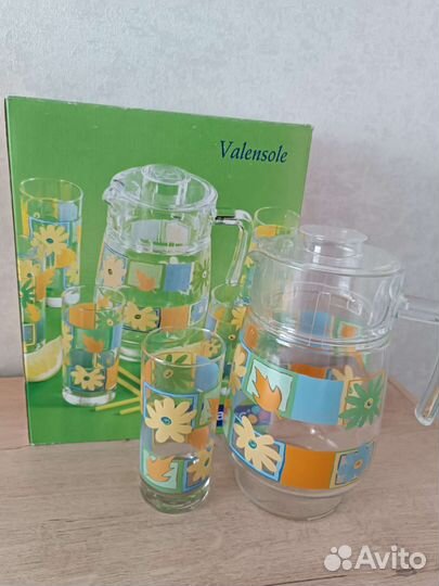 Стаканы и графин люминарк набор 6 шт