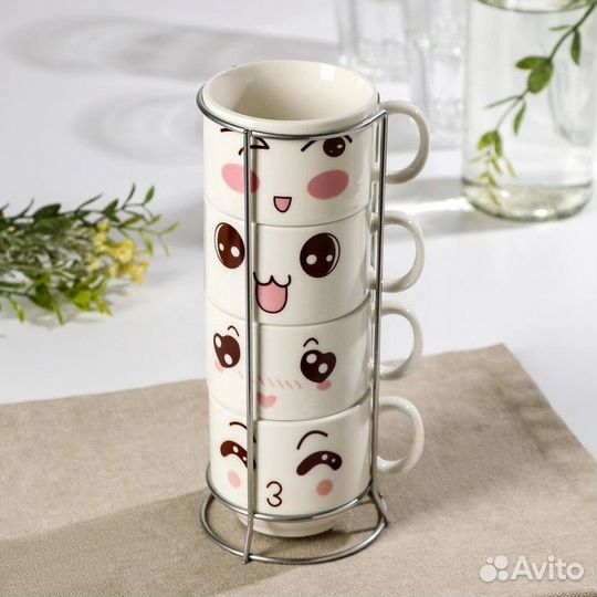 Набор кружек Милашка 160 мл 4 шт