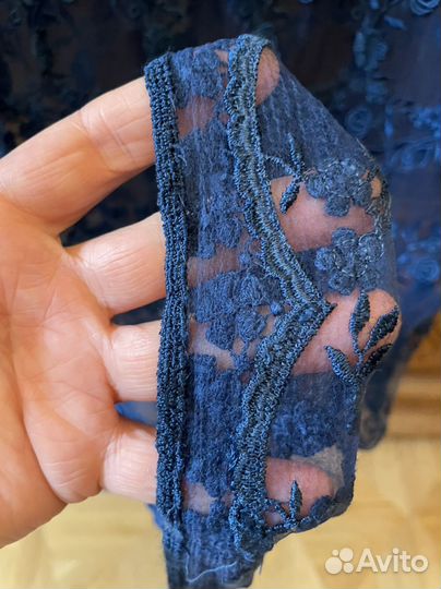 Платье гипюровое гипюр ручная работа Италия 46