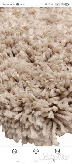 Ковер с длинным ворсом бежевый 2 * 2,5