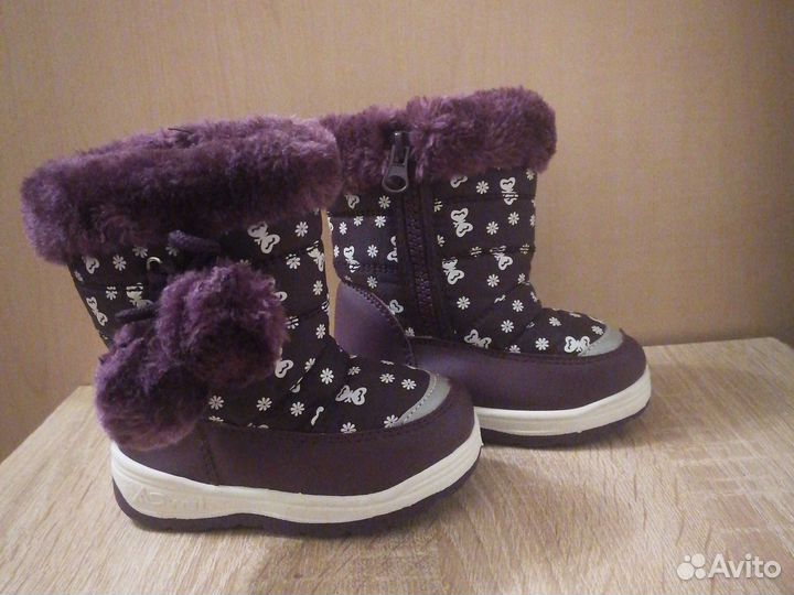 Дутики зимние для девочки 23
