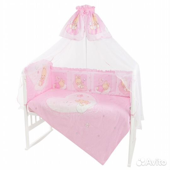 Комплект в кроватку Степашка, розовый