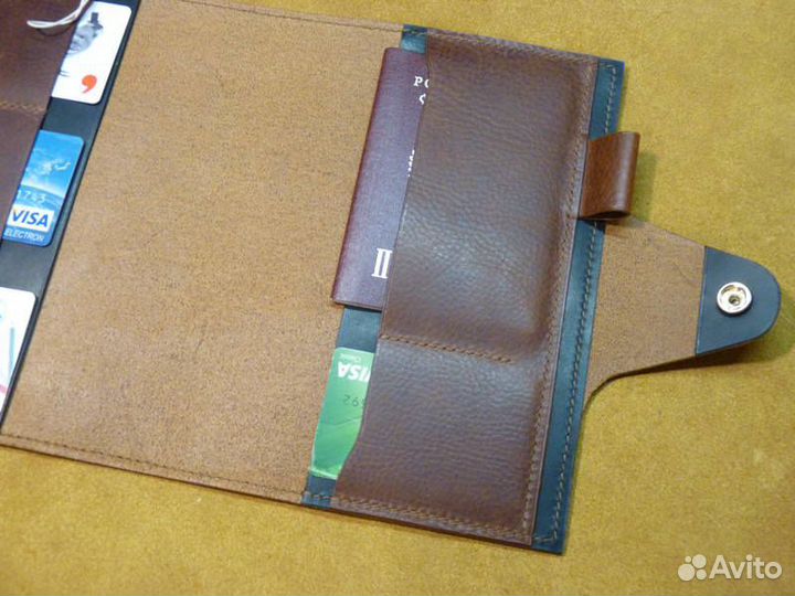 Кожаная обложка для ежедневника А5 ручная работа