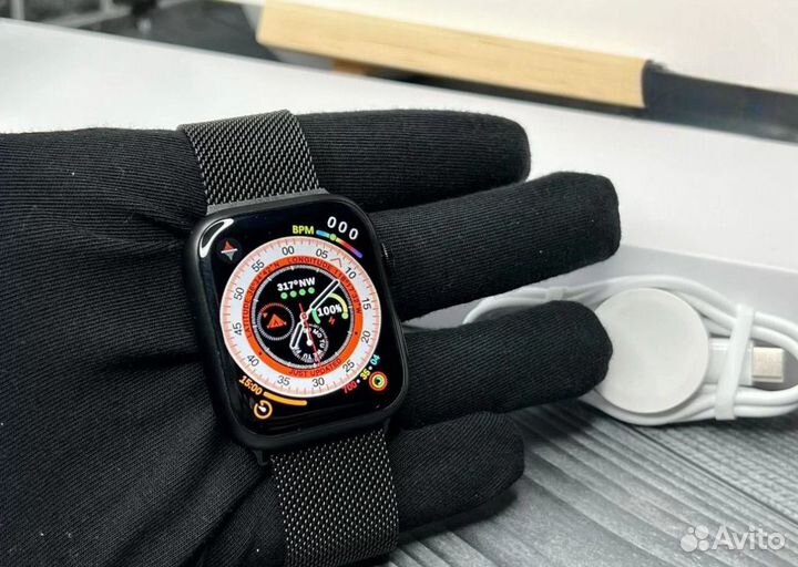 Apple Watch 9 с яблоком смарт часы